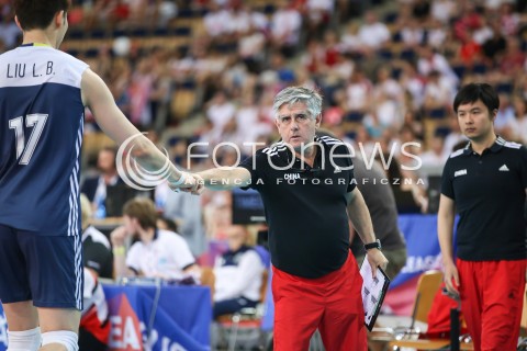  01.06.2018 LODZ <br />SIATKOWKA MEZCZYZN SIATKARSKA LIGA NARODOW MEZCZYZN 2018 <br />FIVB VOLLEYBALL NATIONS LEAGUE 2018 <br />MECZ CHINY - NIEMCY ( China - Germany ) <br />N/Z TRENER RAUL LOZANO<br /> 
