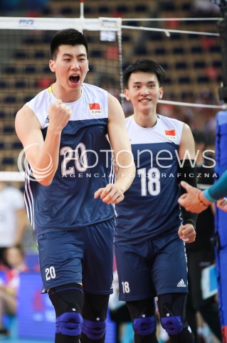  01.06.2018 LODZ <br />
SIATKOWKA MEZCZYZN SIATKARSKA LIGA NARODOW MEZCZYZN 2018 <br />
FIVB VOLLEYBALL NATIONS LEAGUE 2018 <br />
MECZ CHINY - NIEMCY ( China - Germany ) <br />
N/Z RAO SHUHAN RADOSC EMOCJE WYGRANA<br />
 