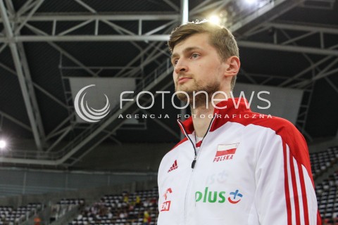  01.06.2018 LODZ <br />SIATKOWKA MEZCZYZN SIATKARSKA LIGA NARODOW MEZCZYZN 2018 <br />FIVB VOLLEYBALL NATIONS LEAGUE 2018 <br />MECZ POLSKA - FRANCJA ( Poland - France ) <br />N/Z PIOTR NOWAKOWSKI SYLWETKA <br /> 