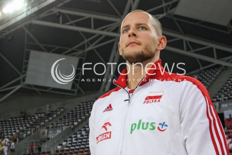  01.06.2018 LODZ <br />SIATKOWKA MEZCZYZN SIATKARSKA LIGA NARODOW MEZCZYZN 2018 <br />FIVB VOLLEYBALL NATIONS LEAGUE 2018 <br />MECZ POLSKA - FRANCJA ( Poland - France ) <br />N/Z BARTOSZ KUREK SYLWETKA <br /> 