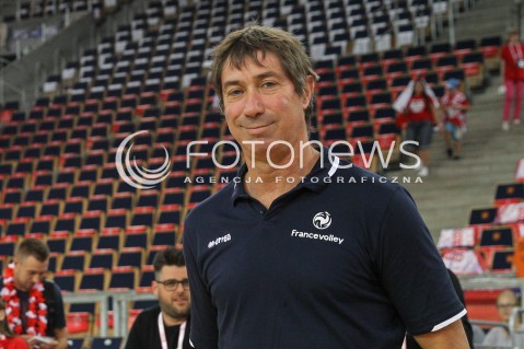  01.06.2018 LODZ <br />SIATKOWKA MEZCZYZN SIATKARSKA LIGA NARODOW MEZCZYZN 2018 <br />FIVB VOLLEYBALL NATIONS LEAGUE 2018 <br />MECZ POLSKA - FRANCJA ( Poland - France ) <br />N/Z LAURENT TILLIE - I TRENER ( HEAD COACH ) SYLWETKA <br /> 