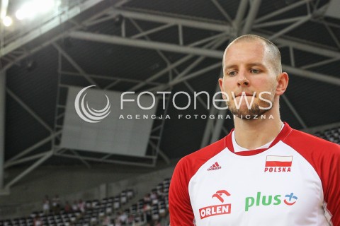  01.06.2018 LODZ <br />SIATKOWKA MEZCZYZN SIATKARSKA LIGA NARODOW MEZCZYZN 2018 <br />FIVB VOLLEYBALL NATIONS LEAGUE 2018 <br />MECZ POLSKA - FRANCJA ( Poland - France ) <br />N/Z BARTOSZ KUREK SYLWETKA <br /> 