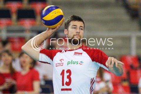  01.06.2018 LODZ <br />SIATKOWKA MEZCZYZN SIATKARSKA LIGA NARODOW MEZCZYZN 2018 <br />FIVB VOLLEYBALL NATIONS LEAGUE 2018 <br />MECZ POLSKA - FRANCJA ( Poland - France ) <br />N/Z MICHAL KUBIAK SYLWETKA <br /> 