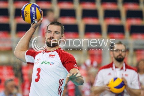  01.06.2018 LODZ <br />SIATKOWKA MEZCZYZN SIATKARSKA LIGA NARODOW MEZCZYZN 2018 <br />FIVB VOLLEYBALL NATIONS LEAGUE 2018 <br />MECZ POLSKA - FRANCJA ( Poland - France ) <br />N/Z DAWID KONARSKI SYLWETKA <br /> 