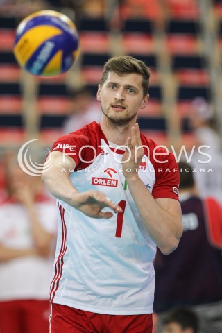  01.06.2018 LODZ <br />SIATKOWKA MEZCZYZN SIATKARSKA LIGA NARODOW MEZCZYZN 2018 <br />FIVB VOLLEYBALL NATIONS LEAGUE 2018 <br />MECZ POLSKA - FRANCJA ( Poland - France ) <br />N/Z PIOTR NOWAKOWSKI SYLWETKA <br /> 