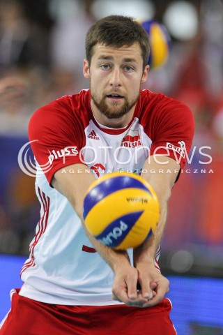  01.06.2018 LODZ <br />SIATKOWKA MEZCZYZN SIATKARSKA LIGA NARODOW MEZCZYZN 2018 <br />FIVB VOLLEYBALL NATIONS LEAGUE 2018 <br />MECZ POLSKA - FRANCJA ( Poland - France ) <br />N/Z MICHAL KUBIAK SYLWETKA <br /> 