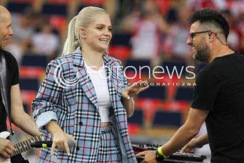  01.06.2018 LODZ <br />SIATKOWKA MEZCZYZN SIATKARSKA LIGA NARODOW MEZCZYZN 2018 <br />FIVB VOLLEYBALL NATIONS LEAGUE 2018 <br />MECZ POLSKA - FRANCJA ( Poland - France ) <br />N/Z MARGARET KONCERT MALGORZATA JAMROZY<br /> 