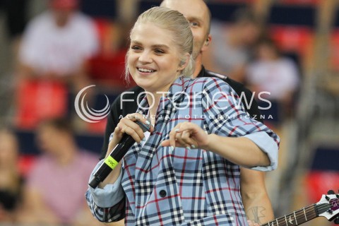  01.06.2018 LODZ <br />SIATKOWKA MEZCZYZN SIATKARSKA LIGA NARODOW MEZCZYZN 2018 <br />FIVB VOLLEYBALL NATIONS LEAGUE 2018 <br />MECZ POLSKA - FRANCJA ( Poland - France ) <br />N/Z MARGARET KONCERT MALGORZATA JAMROZY<br /> 