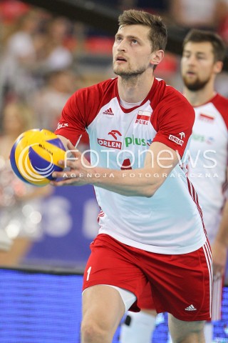  01.06.2018 LODZ <br />SIATKOWKA MEZCZYZN SIATKARSKA LIGA NARODOW MEZCZYZN 2018 <br />FIVB VOLLEYBALL NATIONS LEAGUE 2018 <br />MECZ POLSKA - FRANCJA ( Poland - France ) <br />N/Z PIOTR NOWAKOWSKI SYLWETKA <br /> 