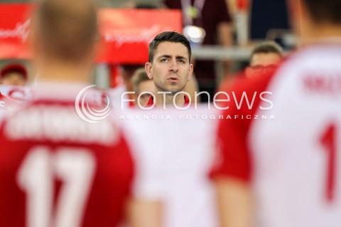  01.06.2018 LODZ <br />SIATKOWKA MEZCZYZN SIATKARSKA LIGA NARODOW MEZCZYZN 2018 <br />FIVB VOLLEYBALL NATIONS LEAGUE 2018 <br />MECZ POLSKA - FRANCJA ( Poland - France ) <br />N/Z MICHAL MIESZKO GOGOL <br /> 