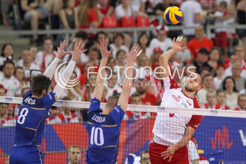  01.06.2018 LODZ <br />SIATKOWKA MEZCZYZN SIATKARSKA LIGA NARODOW MEZCZYZN 2018 <br />FIVB VOLLEYBALL NATIONS LEAGUE 2018 <br />MECZ POLSKA - FRANCJA ( Poland - France ) <br />N/Z BARTOSZ KUREK <br /> 