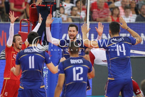  01.06.2018 LODZ <br />SIATKOWKA MEZCZYZN SIATKARSKA LIGA NARODOW MEZCZYZN 2018 <br />FIVB VOLLEYBALL NATIONS LEAGUE 2018 <br />MECZ POLSKA - FRANCJA ( Poland - France ) <br />N/Z KEVIN TILLIE JEREMIE MOUIEL RADOSC EMOCJE <br /> 