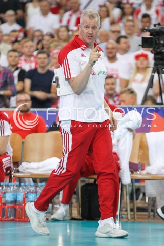  01.06.2018 LODZ <br />SIATKOWKA MEZCZYZN SIATKARSKA LIGA NARODOW MEZCZYZN 2018 <br />FIVB VOLLEYBALL NATIONS LEAGUE 2018 <br />MECZ POLSKA - FRANCJA ( Poland - France ) <br />N/Z VITAL HEYNEN - I TRENER ( HEAD COACH ) SYLWETKA <br /> 