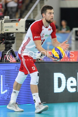  01.06.2018 LODZ <br />SIATKOWKA MEZCZYZN SIATKARSKA LIGA NARODOW MEZCZYZN 2018 <br />FIVB VOLLEYBALL NATIONS LEAGUE 2018 <br />MECZ POLSKA - FRANCJA ( Poland - France ) <br />N/Z MICHAL KUBIAK SYLWETKA <br /> 