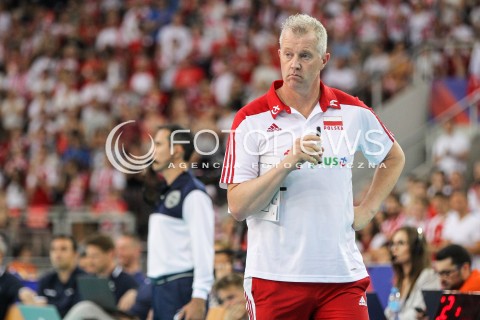  01.06.2018 LODZ <br />SIATKOWKA MEZCZYZN SIATKARSKA LIGA NARODOW MEZCZYZN 2018 <br />FIVB VOLLEYBALL NATIONS LEAGUE 2018 <br />MECZ POLSKA - FRANCJA ( Poland - France ) <br />N/Z VITAL HEYNEN - I TRENER ( HEAD COACH ) SYLWETKA <br /> 