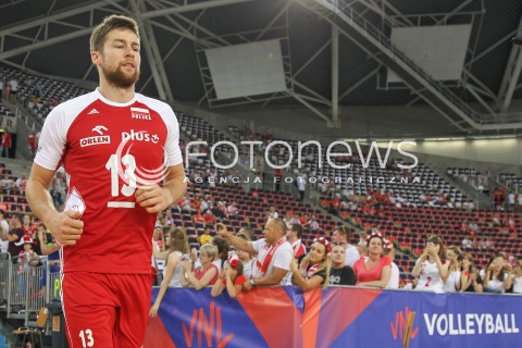  02.06.2018 LODZ <br />SIATKOWKA MEZCZYZN SIATKARSKA LIGA NARODOW MEZCZYZN 2018 <br />FIVB VOLLEYBALL NATIONS LEAGUE 2018 <br />MECZ POLSKA - CHINY ( Poland - China ) <br />N/Z MICHAL KUBIAK SYLWETKA <br /> 