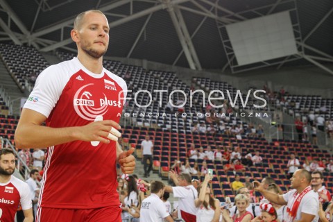  02.06.2018 LODZ <br />SIATKOWKA MEZCZYZN SIATKARSKA LIGA NARODOW MEZCZYZN 2018 <br />FIVB VOLLEYBALL NATIONS LEAGUE 2018 <br />MECZ POLSKA - CHINY ( Poland - China ) <br />N/Z BARTOSZ KUREK SYLWETKA <br /> 