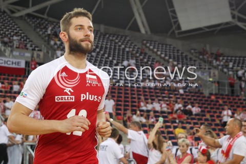  02.06.2018 LODZ <br />SIATKOWKA MEZCZYZN SIATKARSKA LIGA NARODOW MEZCZYZN 2018 <br />FIVB VOLLEYBALL NATIONS LEAGUE 2018 <br />MECZ POLSKA - CHINY ( Poland - China ) <br />N/Z GRZEGORZ LOMACZ SYLWETKA <br /> 