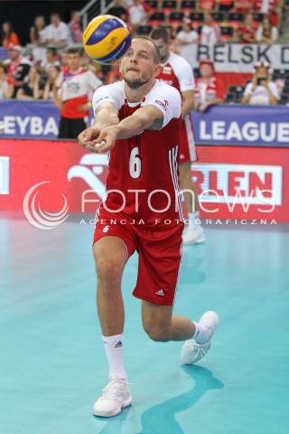  02.06.2018 LODZ <br />SIATKOWKA MEZCZYZN SIATKARSKA LIGA NARODOW MEZCZYZN 2018 <br />FIVB VOLLEYBALL NATIONS LEAGUE 2018 <br />MECZ POLSKA - CHINY ( Poland - China ) <br />N/Z BARTOSZ KUREK SYLWETKA <br /> 