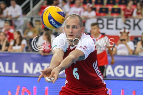  02.06.2018 LODZ <br />SIATKOWKA MEZCZYZN SIATKARSKA LIGA NARODOW MEZCZYZN 2018 <br />FIVB VOLLEYBALL NATIONS LEAGUE 2018 <br />MECZ POLSKA - CHINY ( Poland - China ) <br />N/Z BARTOSZ KUREK SYLWETKA <br /> 