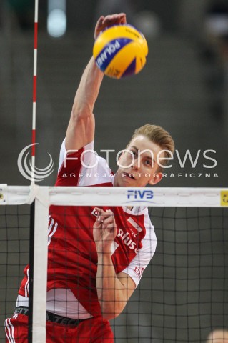  02.06.2018 LODZ <br />SIATKOWKA MEZCZYZN SIATKARSKA LIGA NARODOW MEZCZYZN 2018 <br />FIVB VOLLEYBALL NATIONS LEAGUE 2018 <br />MECZ POLSKA - CHINY ( Poland - China ) <br />N/Z ARTUR SZALPUK SYLWETKA ATAK <br /> 