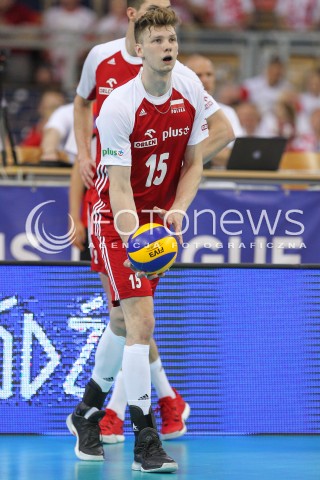  02.06.2018 LODZ <br />SIATKOWKA MEZCZYZN SIATKARSKA LIGA NARODOW MEZCZYZN 2018 <br />FIVB VOLLEYBALL NATIONS LEAGUE 2018 <br />MECZ POLSKA - CHINY ( Poland - China ) <br />N/Z JAKUB KOCHANOWSKI SYLWETKA <br /> 