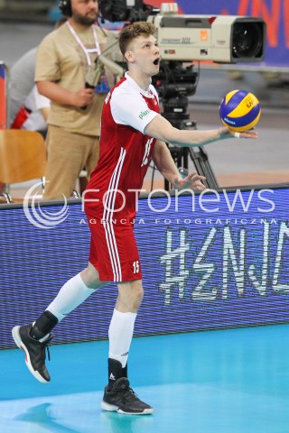  02.06.2018 LODZ <br />SIATKOWKA MEZCZYZN SIATKARSKA LIGA NARODOW MEZCZYZN 2018 <br />FIVB VOLLEYBALL NATIONS LEAGUE 2018 <br />MECZ POLSKA - CHINY ( Poland - China ) <br />N/Z JAKUB KOCHANOWSKI SYLWETKA <br /> 