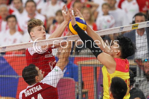  02.06.2018 LODZ <br />SIATKOWKA MEZCZYZN SIATKARSKA LIGA NARODOW MEZCZYZN 2018 <br />FIVB VOLLEYBALL NATIONS LEAGUE 2018 <br />MECZ POLSKA - CHINY ( Poland - China ) <br />N/Z JAKUB KOCHANOWSKI FABIAN DRZYZGA <br /> 