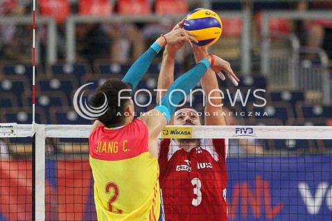  02.06.2018 LODZ <br />SIATKOWKA MEZCZYZN SIATKARSKA LIGA NARODOW MEZCZYZN 2018 <br />FIVB VOLLEYBALL NATIONS LEAGUE 2018 <br />MECZ POLSKA - CHINY ( Poland - China ) <br />N/Z DAWID KONARSKI <br /> 