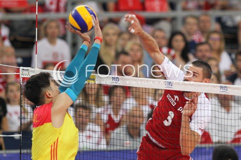  02.06.2018 LODZ <br />SIATKOWKA MEZCZYZN SIATKARSKA LIGA NARODOW MEZCZYZN 2018 <br />FIVB VOLLEYBALL NATIONS LEAGUE 2018 <br />MECZ POLSKA - CHINY ( Poland - China ) <br />N/Z DAWID KONARSKI <br /> 