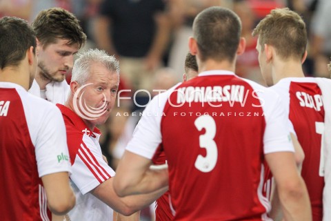  02.06.2018 LODZ <br />SIATKOWKA MEZCZYZN SIATKARSKA LIGA NARODOW MEZCZYZN 2018 <br />FIVB VOLLEYBALL NATIONS LEAGUE 2018 <br />MECZ POLSKA - CHINY ( Poland - China ) <br />N/Z VITAL HEYNEN - I TRENER ( HEAD COACH ) DAWID KONARSKI <br /> 