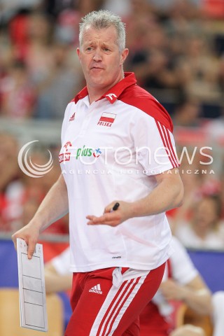  02.06.2018 LODZ <br />SIATKOWKA MEZCZYZN SIATKARSKA LIGA NARODOW MEZCZYZN 2018 <br />FIVB VOLLEYBALL NATIONS LEAGUE 2018 <br />MECZ POLSKA - CHINY ( Poland - China ) <br />N/Z VITAL HEYNEN - I TRENER ( HEAD COACH ) SYLWETKA <br /> 