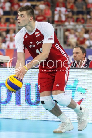  02.06.2018 LODZ <br />SIATKOWKA MEZCZYZN SIATKARSKA LIGA NARODOW MEZCZYZN 2018 <br />FIVB VOLLEYBALL NATIONS LEAGUE 2018 <br />MECZ POLSKA - CHINY ( Poland - China ) <br />N/Z BARTOSZ KWOLEK SYLWETKA <br /> 