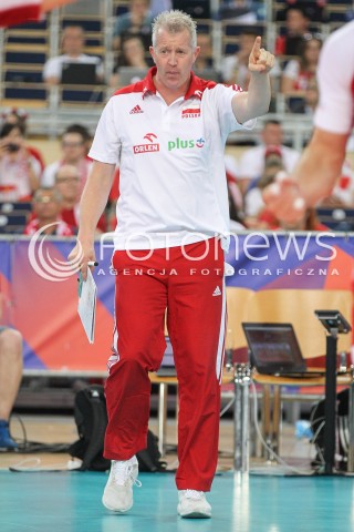  02.06.2018 LODZ <br />SIATKOWKA MEZCZYZN SIATKARSKA LIGA NARODOW MEZCZYZN 2018 <br />FIVB VOLLEYBALL NATIONS LEAGUE 2018 <br />MECZ POLSKA - CHINY ( Poland - China ) <br />N/Z VITAL HEYNEN - I TRENER ( HEAD COACH ) SYLWETKA <br /> 