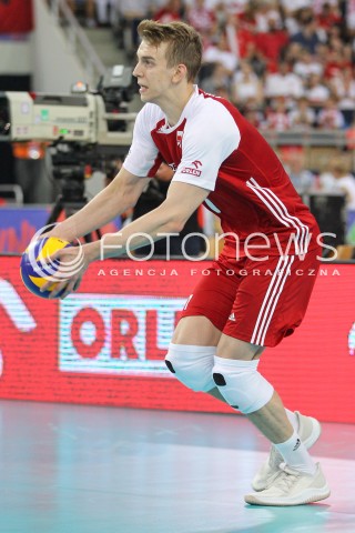  02.06.2018 LODZ <br />SIATKOWKA MEZCZYZN SIATKARSKA LIGA NARODOW MEZCZYZN 2018 <br />FIVB VOLLEYBALL NATIONS LEAGUE 2018 <br />MECZ POLSKA - CHINY ( Poland - China ) <br />N/Z ARTUR SZALPUK SYLWETKA <br /> 