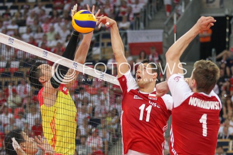  02.06.2018 LODZ <br />SIATKOWKA MEZCZYZN SIATKARSKA LIGA NARODOW MEZCZYZN 2018 <br />FIVB VOLLEYBALL NATIONS LEAGUE 2018 <br />MECZ POLSKA - CHINY ( Poland - China ) <br />N/Z FABIAN DRZYZGA PIOTR NOWAKOWSKI <br /> 