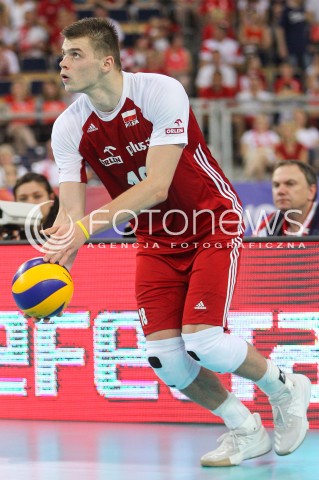 02.06.2018 LODZ <br />SIATKOWKA MEZCZYZN SIATKARSKA LIGA NARODOW MEZCZYZN 2018 <br />FIVB VOLLEYBALL NATIONS LEAGUE 2018 <br />MECZ POLSKA - CHINY ( Poland - China ) <br />N/Z BARTOSZ KWOLEK SYLWETKA <br /> 