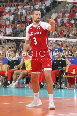  02.06.2018 LODZ <br />SIATKOWKA MEZCZYZN SIATKARSKA LIGA NARODOW MEZCZYZN 2018 <br />FIVB VOLLEYBALL NATIONS LEAGUE 2018 <br />MECZ POLSKA - CHINY ( Poland - China ) <br />N/Z DAWID KONARSKI SYLWETKA <br /> 