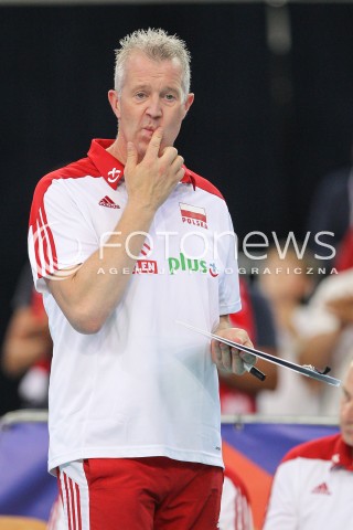  02.06.2018 LODZ <br />SIATKOWKA MEZCZYZN SIATKARSKA LIGA NARODOW MEZCZYZN 2018 <br />FIVB VOLLEYBALL NATIONS LEAGUE 2018 <br />MECZ POLSKA - CHINY ( Poland - China ) <br />N/Z VITAL HEYNEN - I TRENER ( HEAD COACH ) SYLWETKA <br /> 