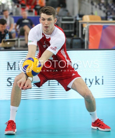  02.06.2018 LODZ <br />SIATKOWKA MEZCZYZN SIATKARSKA LIGA NARODOW MEZCZYZN 2018 <br />FIVB VOLLEYBALL NATIONS LEAGUE 2018 <br />MECZ POLSKA - CHINY ( Poland - China ) <br />N/Z MACIEJ MUZAJ SYLWETKA <br /> 