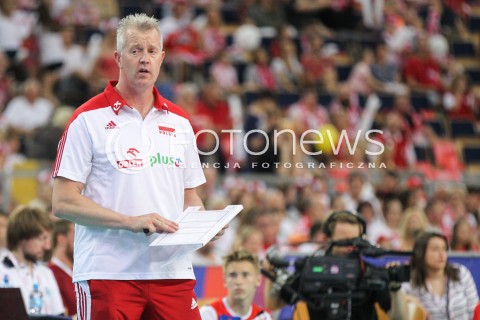  02.06.2018 LODZ <br />SIATKOWKA MEZCZYZN SIATKARSKA LIGA NARODOW MEZCZYZN 2018 <br />FIVB VOLLEYBALL NATIONS LEAGUE 2018 <br />MECZ POLSKA - CHINY ( Poland - China ) <br />N/Z VITAL HEYNEN - I TRENER ( HEAD COACH ) SYLWETKA <br /> 