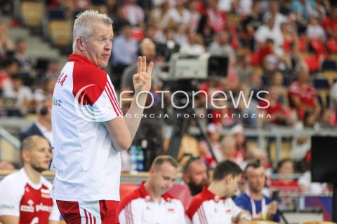  02.06.2018 LODZ <br />SIATKOWKA MEZCZYZN SIATKARSKA LIGA NARODOW MEZCZYZN 2018 <br />FIVB VOLLEYBALL NATIONS LEAGUE 2018 <br />MECZ POLSKA - CHINY ( Poland - China ) <br />N/Z VITAL HEYNEN - I TRENER ( HEAD COACH ) SYLWETKA <br /> 