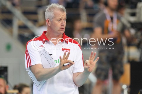  02.06.2018 LODZ <br />SIATKOWKA MEZCZYZN SIATKARSKA LIGA NARODOW MEZCZYZN 2018 <br />FIVB VOLLEYBALL NATIONS LEAGUE 2018 <br />MECZ POLSKA - CHINY ( Poland - China ) <br />N/Z VITAL HEYNEN - I TRENER ( HEAD COACH ) SYLWETKA <br /> 
