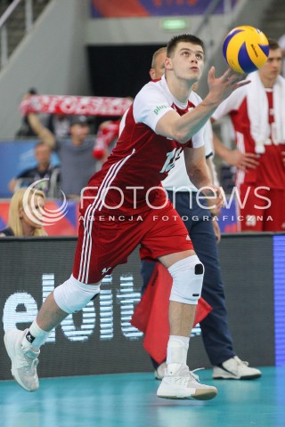  02.06.2018 LODZ <br />SIATKOWKA MEZCZYZN SIATKARSKA LIGA NARODOW MEZCZYZN 2018 <br />FIVB VOLLEYBALL NATIONS LEAGUE 2018 <br />MECZ POLSKA - CHINY ( Poland - China ) <br />N/Z BARTOSZ KWOLEK SYLWETKA <br /> 