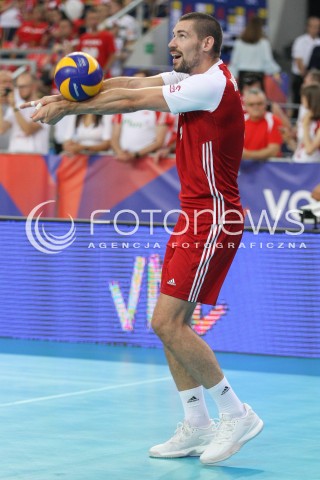  02.06.2018 LODZ <br />SIATKOWKA MEZCZYZN SIATKARSKA LIGA NARODOW MEZCZYZN 2018 <br />FIVB VOLLEYBALL NATIONS LEAGUE 2018 <br />MECZ POLSKA - CHINY ( Poland - China ) <br />N/Z DAWID KONARSKI SYLWETKA <br /> 