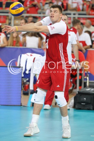  02.06.2018 LODZ <br />SIATKOWKA MEZCZYZN SIATKARSKA LIGA NARODOW MEZCZYZN 2018 <br />FIVB VOLLEYBALL NATIONS LEAGUE 2018 <br />MECZ POLSKA - CHINY ( Poland - China ) <br />N/Z BARTOSZ KWOLEK SYLWETKA <br /> 