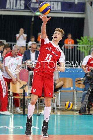  02.06.2018 LODZ <br />SIATKOWKA MEZCZYZN SIATKARSKA LIGA NARODOW MEZCZYZN 2018 <br />FIVB VOLLEYBALL NATIONS LEAGUE 2018 <br />MECZ POLSKA - CHINY ( Poland - China ) <br />N/Z JAKUB KOCHANOWSKI SYLWETKA <br /> 