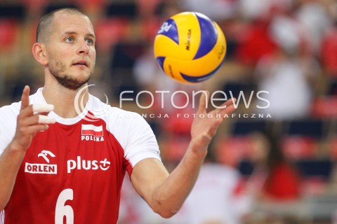 02.06.2018 LODZ <br />SIATKOWKA MEZCZYZN SIATKARSKA LIGA NARODOW MEZCZYZN 2018 <br />FIVB VOLLEYBALL NATIONS LEAGUE 2018 <br />MECZ POLSKA - CHINY ( Poland - China ) <br />N/Z BARTOSZ KUREK SYLWETKA <br /> 