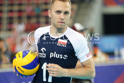  03.06.2018 LODZ <br />
SIATKOWKA MEZCZYZN SIATKARSKA LIGA NARODOW MEZCZYZN 2018 <br />
FIVB VOLLEYBALL NATIONS LEAGUE 2018 <br />
MECZ POLSKA - NIEMCY ( Poland - Germany ) <br />
N/Z PAWEL ZATORSKI SYLWETKA<br />
 