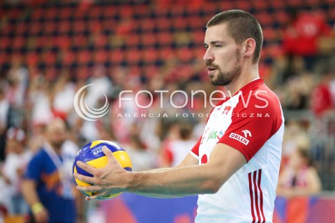  03.06.2018 LODZ <br />
SIATKOWKA MEZCZYZN SIATKARSKA LIGA NARODOW MEZCZYZN 2018 <br />
FIVB VOLLEYBALL NATIONS LEAGUE 2018 <br />
MECZ POLSKA - NIEMCY ( Poland - Germany ) <br />
N/Z DAWID KONARSKI SYLWETKA<br />
 